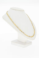 Geelgouden Valkoog ketting 14 Karaat - 52,6 cm