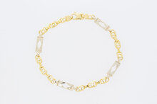 18 Karaat platte Koningsarmband - 21 cm