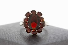 8 Karaat Markies Granaat ring - 15,8 mm