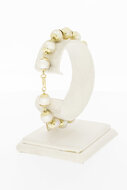 14 Karaat geel gouden Parelarmband - 19 cm