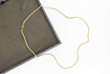 Koord schakelketting 14 Karaat - 50 cm
