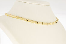 Staafjes ketting 14 karaat goud - 45,5 cm