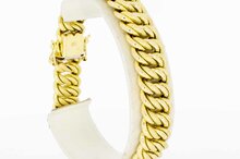 Gevlochten 18 Karaat goud armband - 21 cm