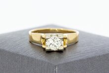 18 Karaat gouden Solitairring - 17,6 mm