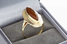 Vintage 14 Karaat Carneool ring - 17,4 mm