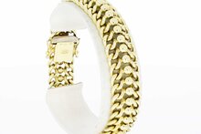 14 Karaat gevlochten armband - 19,6 cm