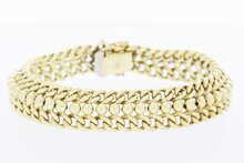 14 Karaat gevlochten armband - 19,6 cm