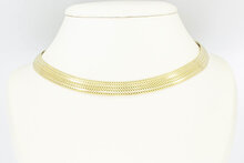 14 karaat goud gevlochten Collier - 44 cm
