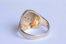 14 Karaat gefigureerde goud ring- 20 mm