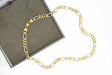 18 Karaat Figaro gouden ketting - 60,5 cm