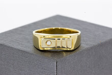 14 Karaat gouden Zirkonia ring - 19,6 mm