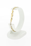 14 karaat goud schakelarmband - 19,5 cm