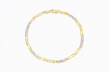 14 karaat goud schakelarmband - 19,5 cm