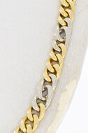Gourmet- ketting 14 Karaat bicolor goud  - 61 cm
