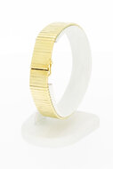 14 karaat brede schakelarmband - 18,5 cm