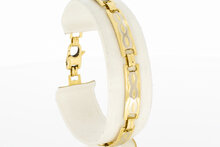 18 karaat gouden bicolor armband - 18,5 cm