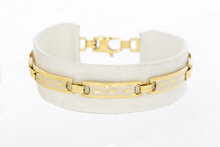 18 karaat gouden bicolor armband - 18,5 cm