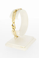 18 karaat gouden bicolor armband - 18,5 cm