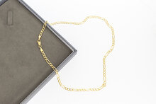 Figaro Collier 14 karaat geel goud - 43,5 cm