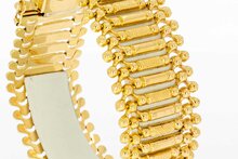 Brede Vintage armband 18 Karaat goude - 19 cm