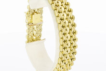 14 karaat Gevlochten goude armband - 19 cm
