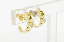 Diamanten oorstekers 14 Karaat goud