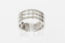 14 karaat brede ring "ICE Cube" - 17,3 mm