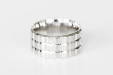 14 karaat brede ring "ICE Cube" - 17,3 mm