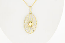 Parel kettinghanger 14 karaat geelgoud 