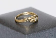 8 karaat Slagring met Zirkonia - 16,8 mm