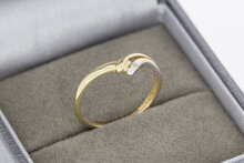 14 Karaat gouden zirkonia ring - 15,6 mm