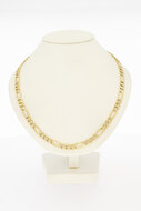 14 Karaat geelgouden Figaro ketting - 62 cm