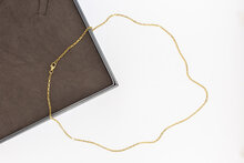 Ankerketting 14 karaat geelgoud - 56 cm
