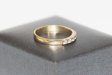 14 Karaat gouden Zirkonia ring - 16,5 mm