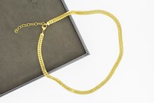 14 Karaat gouden Gourmet schakelketting - 48 cm