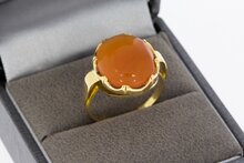 Carneool Ring 14 karaat goud - 17,4 mm