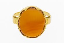 Carneool Ring 14 karaat goud - 17,4 mm