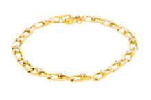 Diamant armband 18 karaat goud - 19 cm