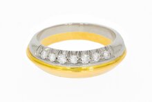 18 Karaat bicolor Diamant ring - 16,5 mm