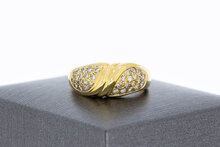 18 karaat gouden diamant Ring - 17 mm