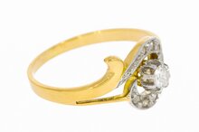 18 karaat gouden diamantring - 17,9 mm