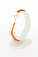 14 karaat Bloedkoraal armband - 22 cm
