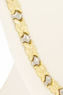 Collier 14 karaat bicolor goud - 46,5 cm