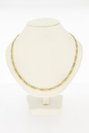 Gouden 14 karaat Figaro ketting - 61,5 cm