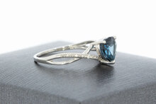 9 karaat Topaas hartjes ring - 16 mm