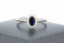 9 karaat witte saffieren ring - 18,3 mm