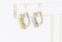 9 karaat bicolor oorhangers - 1,1 cm