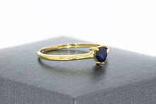 9 karaat solitaire saffierring - 16,4 mm