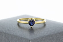 9 karaat solitaire saffierring - 16,4 mm