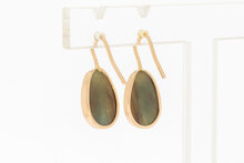 14 karaat gouden Saffierhangers - 2,3 cm